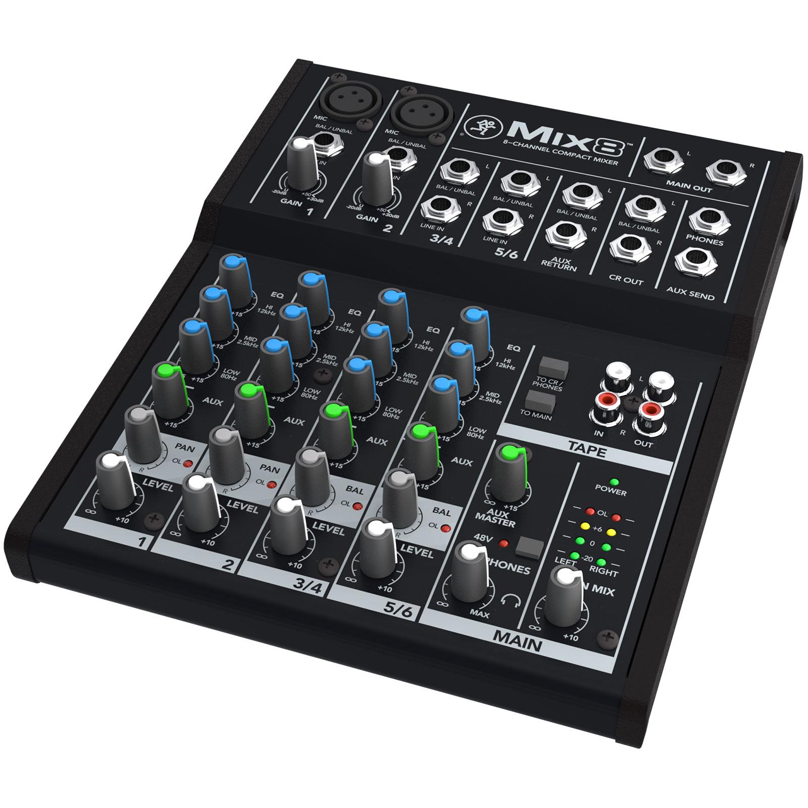 Photos - Mixing Desk Mackie Mix8 8-Channel Compact Mixer 